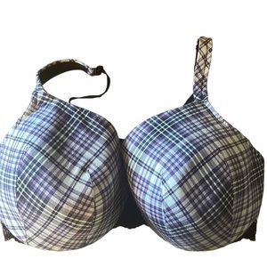 Caciaue purple plaid bra